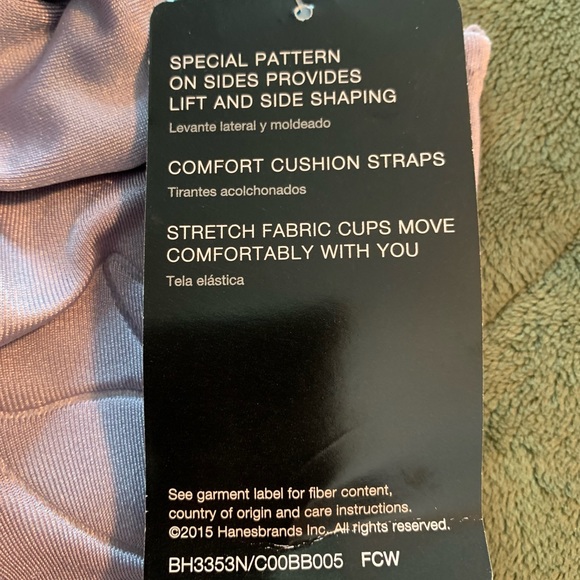 Bali amethyst quartz colored side lift and shaping underwire bra, size 36DDD - Picture 4 of 5